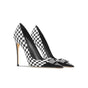 Nude pointy toe party court heels front view Fashionfitz UK
