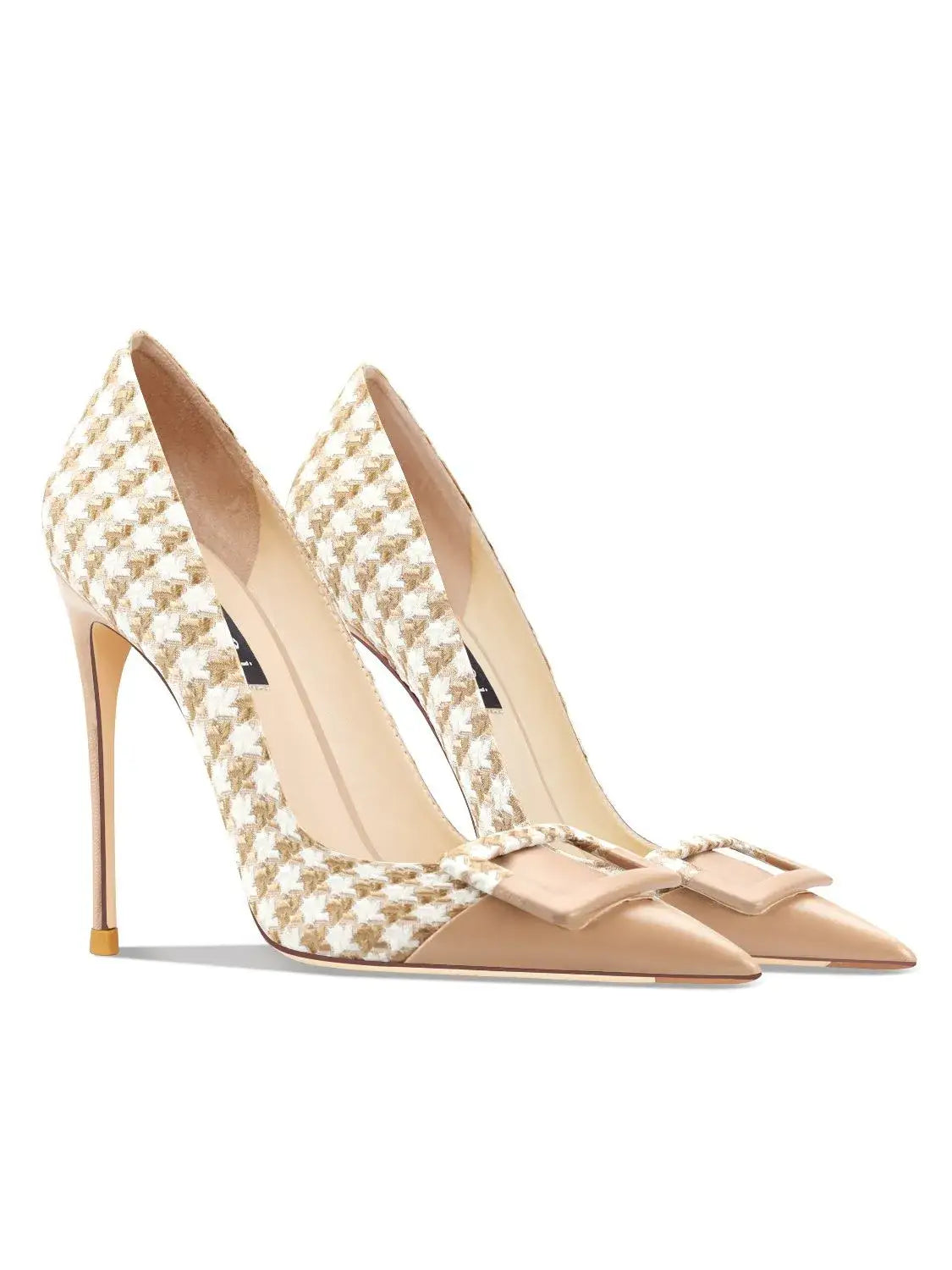 Party pointy high heels pumps - nude 6 cm / 33 / e