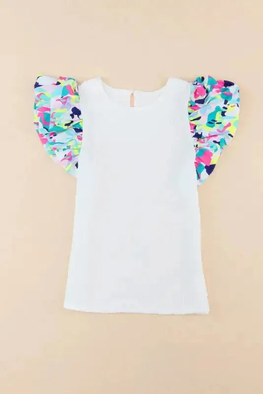 Pastel Sleeves Textured Top - Fashionfitz
