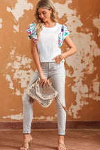 Pastel Sleeves Textured Top - Fashionfitz