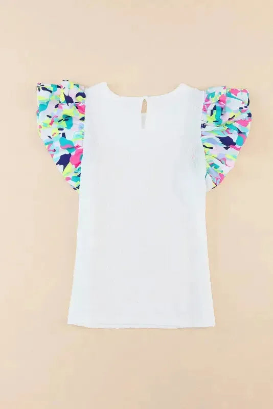 Pastel Sleeves Textured Top - Fashionfitz