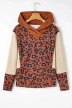 Patchwork Leopard Hoodie - Fashionfitz