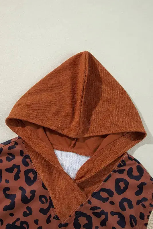 Patchwork Leopard Hoodie - Fashionfitz