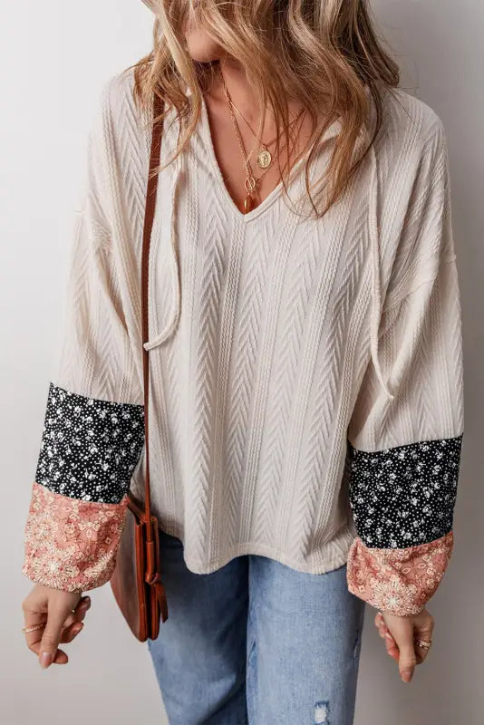 Patchwork petals knit blouse | women’s tops | fashionfitz