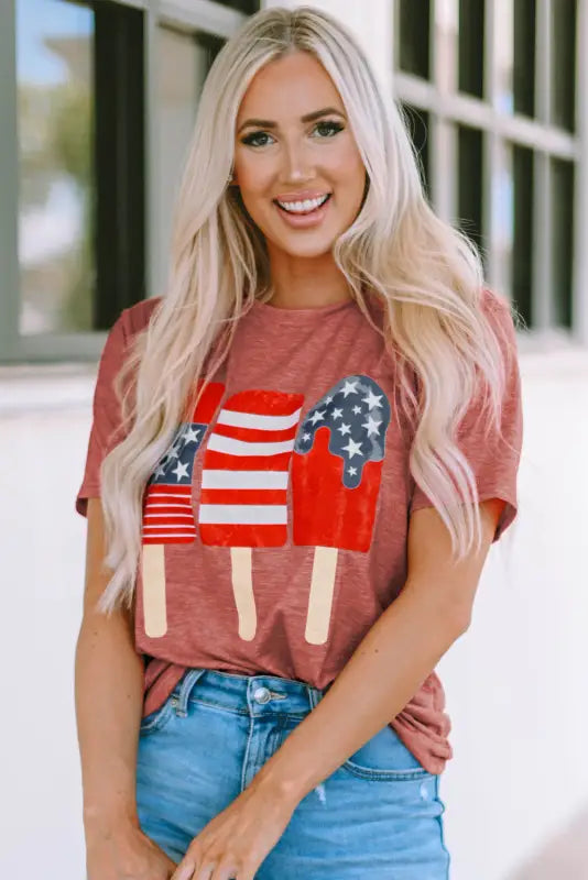 Patriotic popsicles short sleeve tee - graphic t-shirts