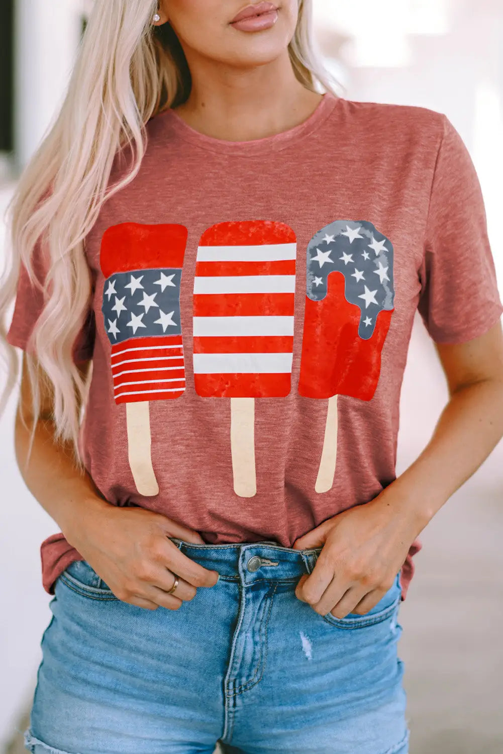 Patriotic popsicles short sleeve tee - graphic