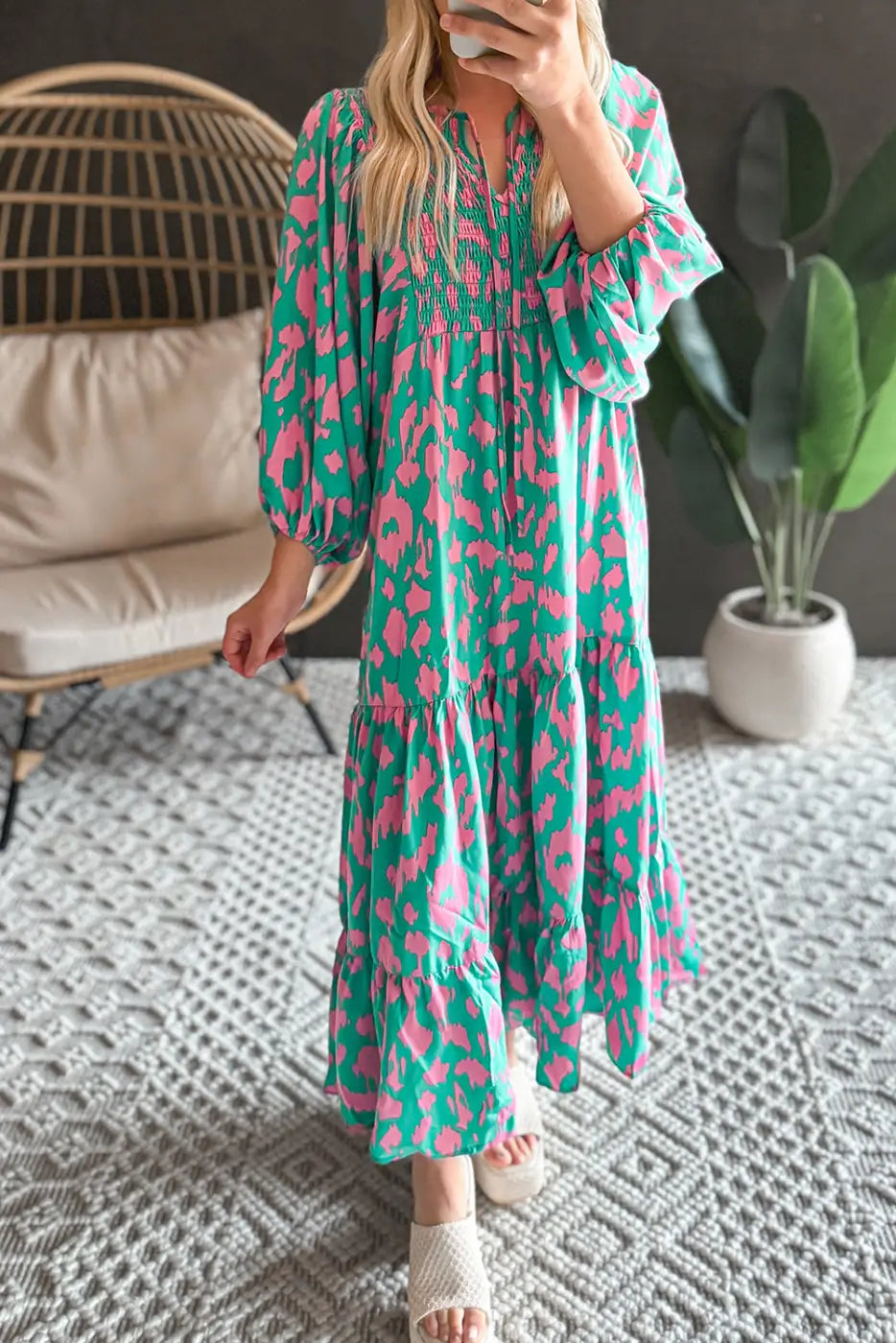Pattern play sundress - green / s / 100% polyester - maxi dresses