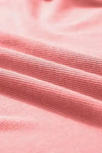 Peach Blossom Contrast Ricrac Floral Sleeve Top - Fashionfitz