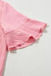 Peach Blossom Textured Plus Top - Fashionfitz