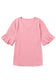 Peach Blossom Textured Plus Top - Fashionfitz
