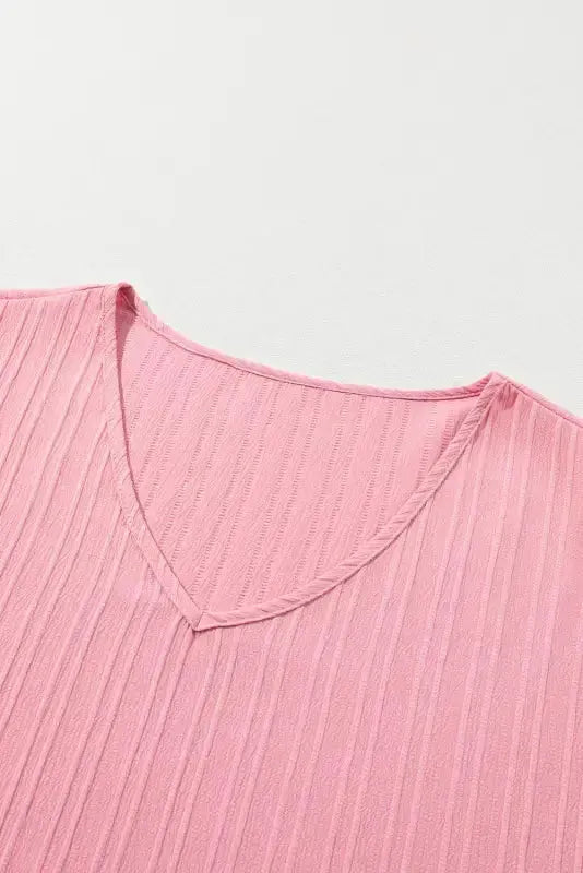 Peach Blossom Textured Plus Top - Fashionfitz