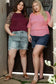Peach Blossom Textured Plus Top - Fashionfitz