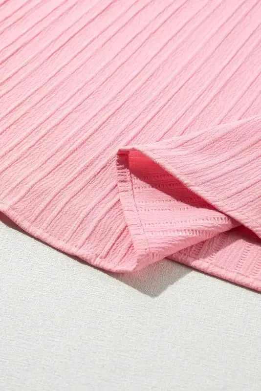Peach Blossom Textured Plus Top - Fashionfitz