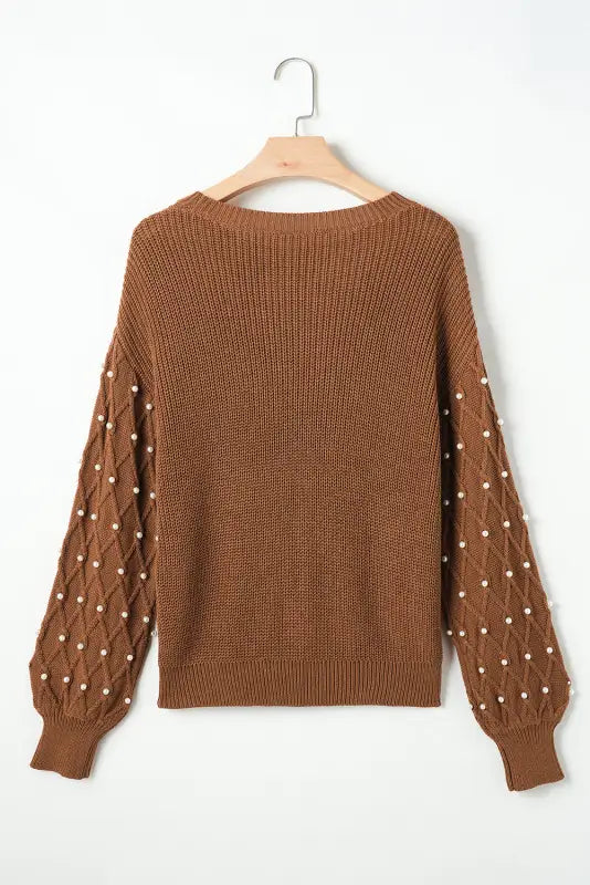 Pearl droplet soft knit jumper | fashionfitz women’s wear