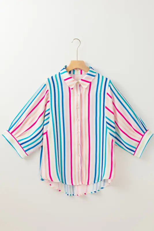 Peony pinstripe casual shirt - elegance meets comfort