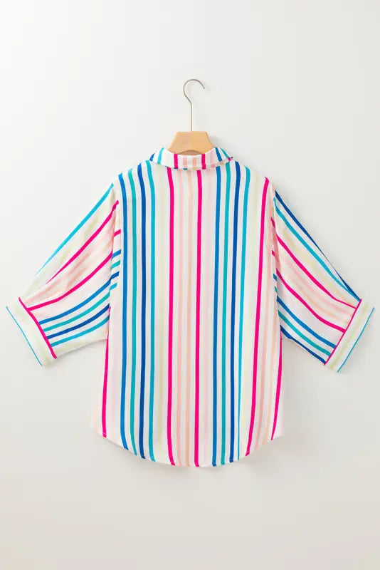 Peony pinstripe casual shirt - elegance meets comfort