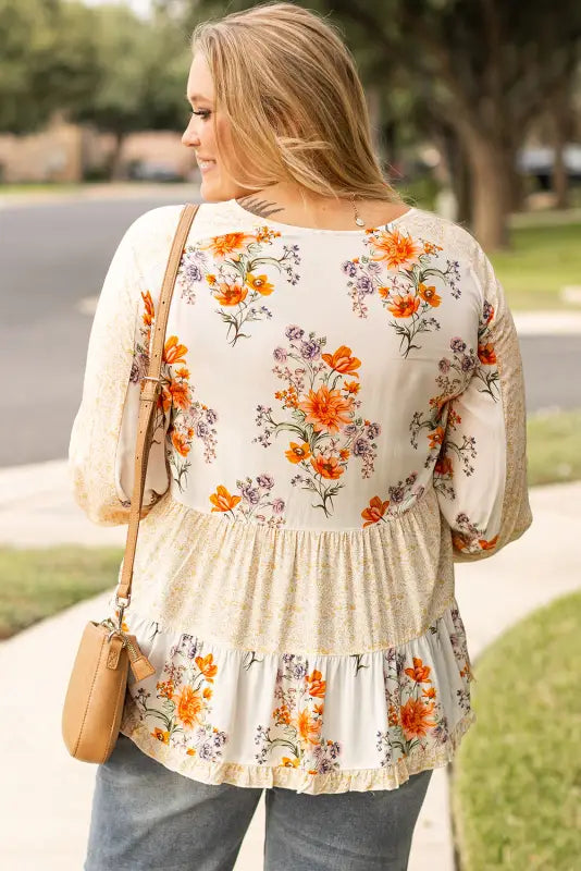 Petal poise plus blouse | boho blouses | fashionfitz