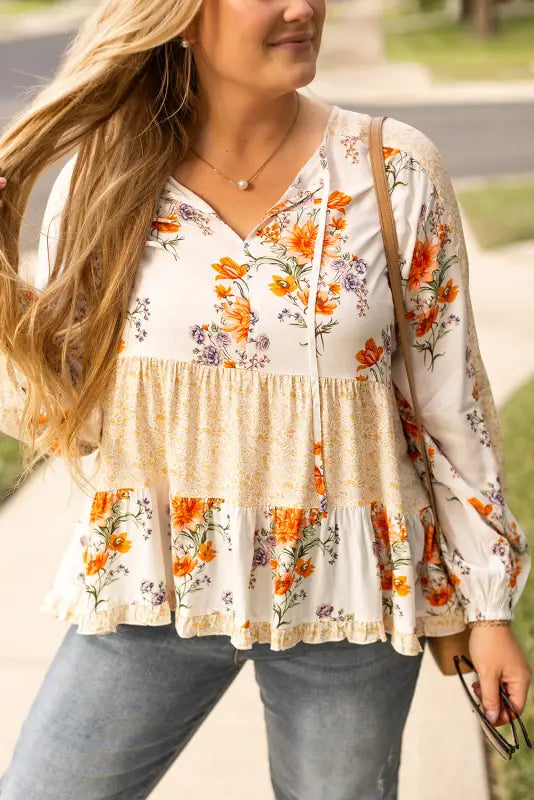 Petal poise plus blouse | boho blouses | fashionfitz