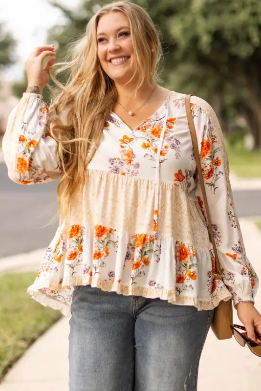 Petal poise plus blouse | boho blouses | fashionfitz