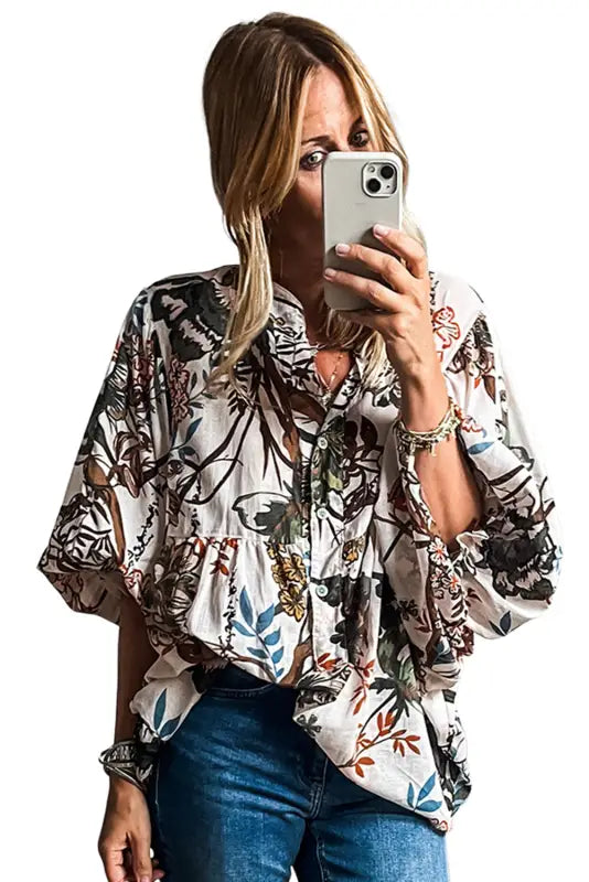 Petal puff casual shirt