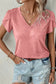 Petal sleeve v-neck t-shirt - t-shirts