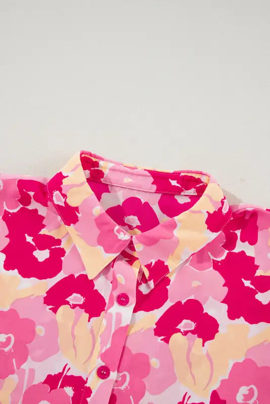 Pink blooming floral shirt | fashionfitz