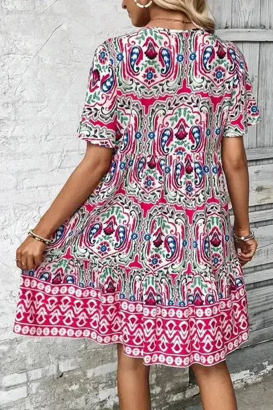 Pink Bohemian Summer Dress - Fashionfitz
