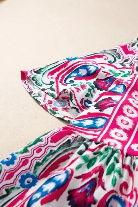 Pink Bohemian Summer Dress - Fashionfitz