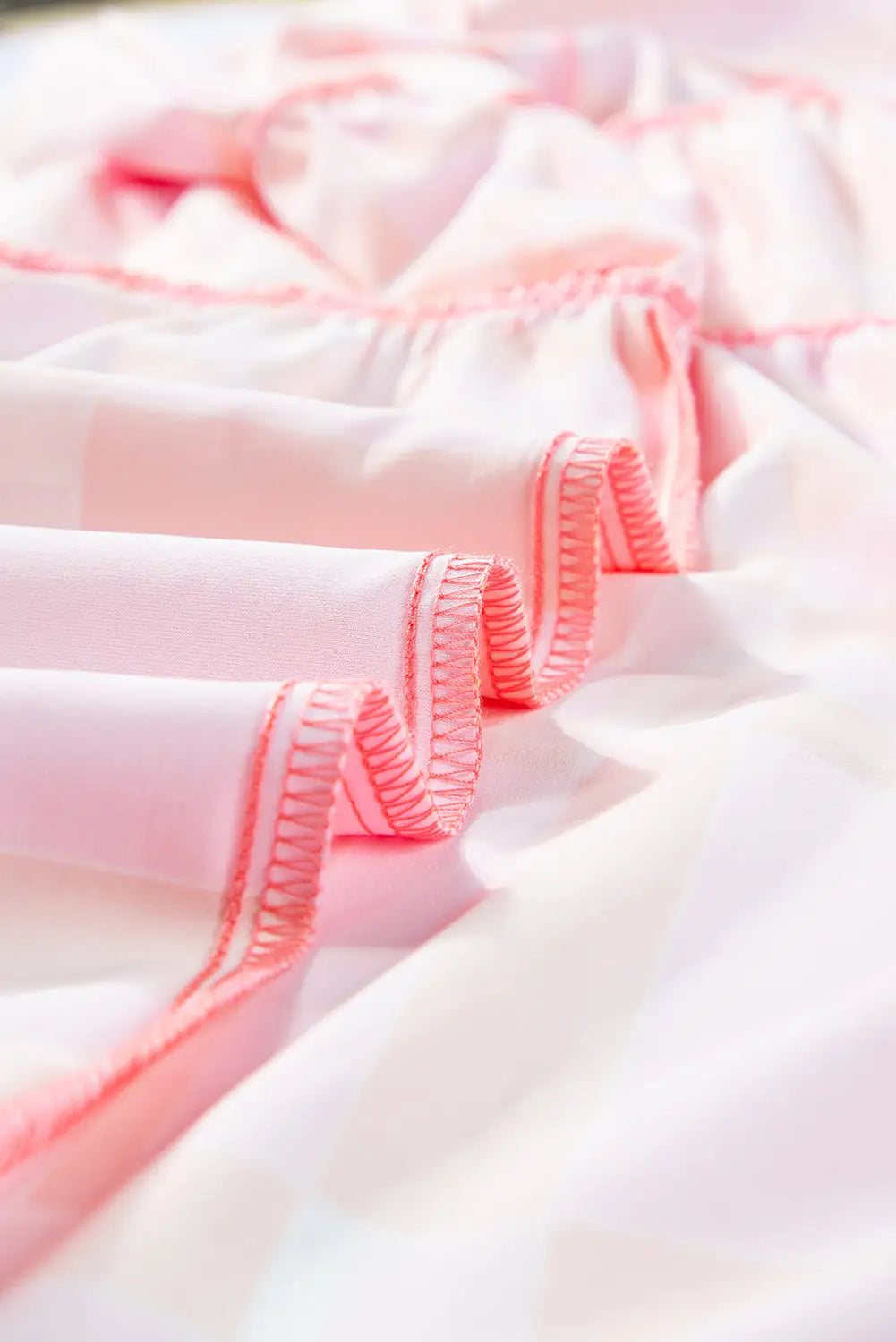Pink boho maxi dress - gingham tied straps smocked - dresses/maxi dresses