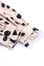 Pink Button Frill Cuffs Oversize Puff Sleeve Blouse - Fashionfitz