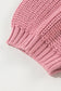 Pink cable knit short sleeve sweater | fashionfitz