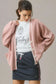 Pink cardigan - contrast trim buttoned