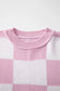 Pink checkered bishop sleeve sweater | fashionfitz