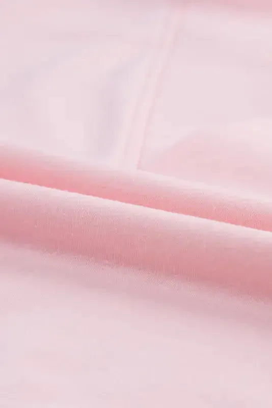 Pink Collared V Neck Puff Sleeve T-shirt - Fashionfitz