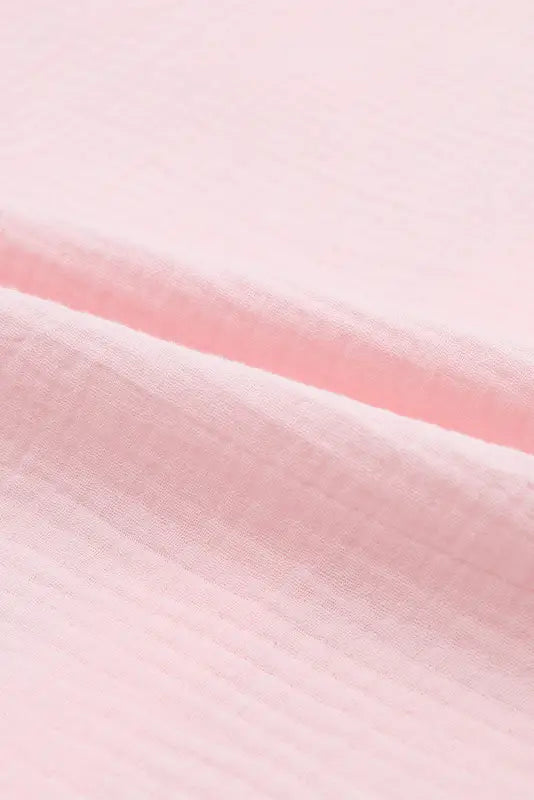 Pink crinkle shirt - roll-tab sleeve - shirts