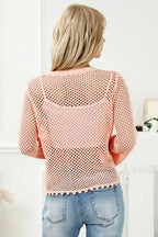 Pink Eyelet Bell Sweater - Fashionfitz