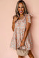 Pink floral dress - knotted straps tiered babydoll - dresses/floral dresses