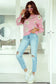 Pink floral drop shoulder sweater - sweaters