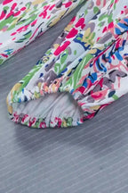 Pink Floral Print Ruffle Sleeve Babydoll Top - Fashionfitz