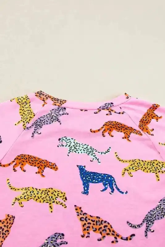 Pink Flower Print Two Piece Shorts Set - Fashionfitz