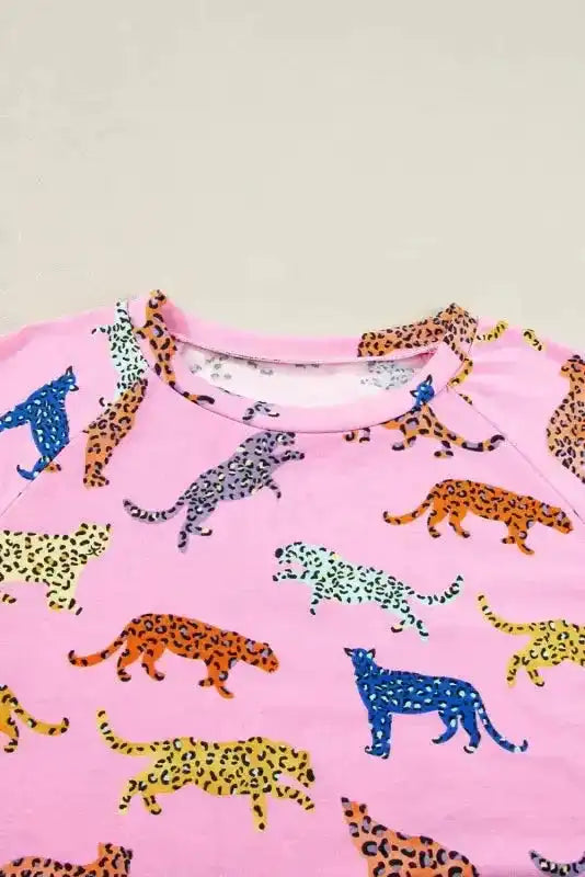 Pink Flower Print Two Piece Shorts Set - Fashionfitz