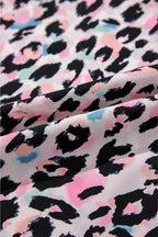 Pink Leopard Oversized Blouse - Fashionfitz