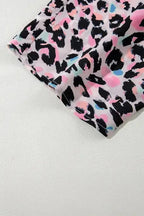 Pink Leopard Oversized Blouse - Fashionfitz