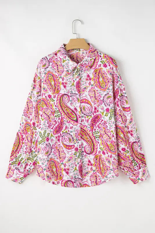 Pink paisley panache shirt | women’s shirts | fashionfitz