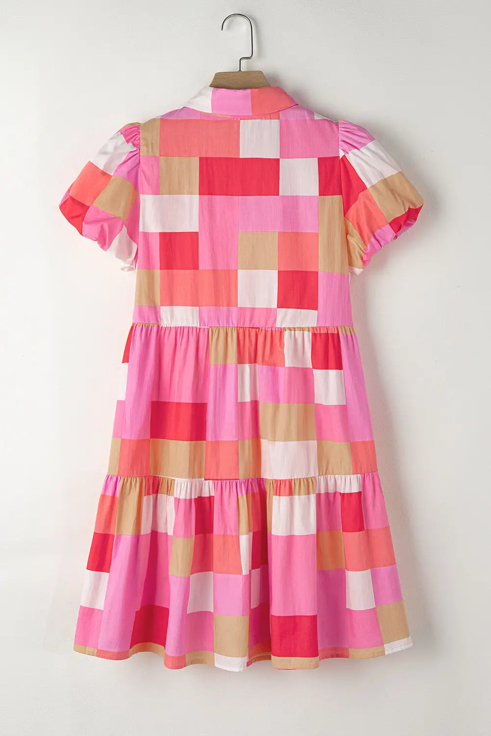 Pink plaid mini dress - dresses/mini dresses