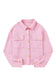 Pink plaid tweed button up shacket - 2xl / 100% polyester - shackets