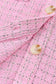 Pink plaid tweed button up shacket - 2xl / 100% polyester - shackets