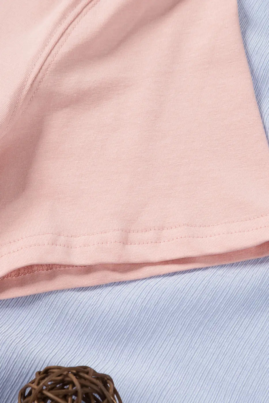 Pink plain crew neck short sleeve tee - t-shirts