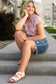 Pink Plus Size Floral Print Ruffled Sleeve Frilled Neck Blouse - Fashionfitz