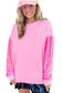 Pink plus size sequin sleeves nutcracker graphic sweatshirt